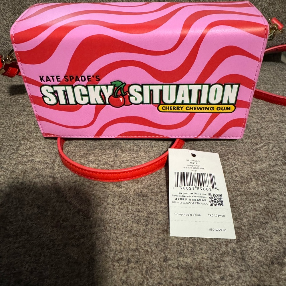 Kate Spade sticky situation Pink and Red Crossbody Bag